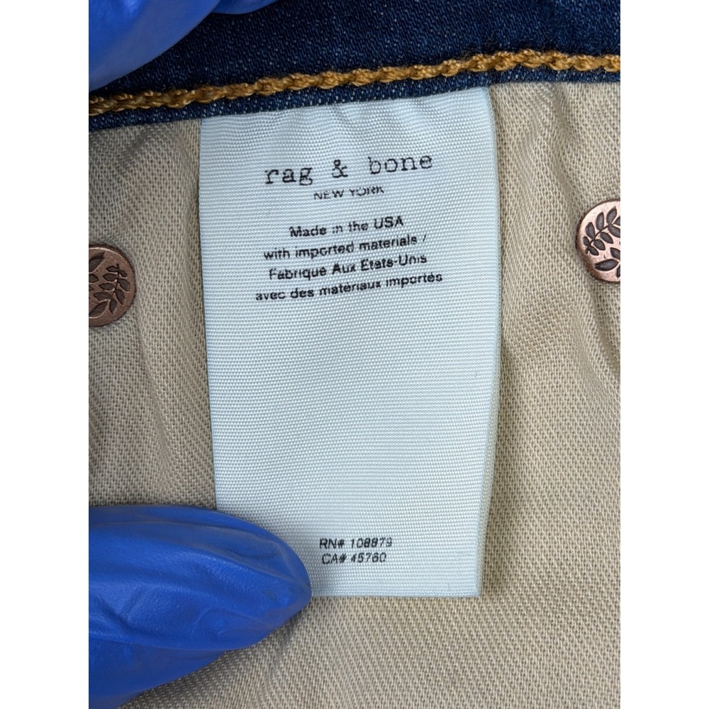 Rag and Bone Stevie Womens Skinny Jeans Size 26 Blue Mid Rise Made in USA - Picture 10 of 16